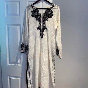 Beachwear white and black see-through size large